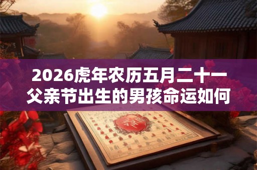 2026虎年农历五月二十一父亲节出生的男孩命运如何