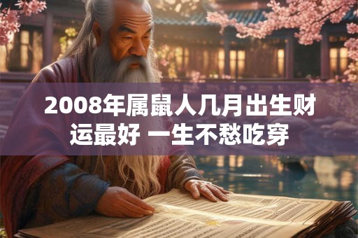2008年属鼠人几月出生财运最好 一生不愁吃穿