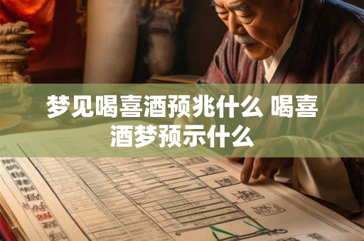 梦见喝喜酒预兆什么 喝喜酒梦预示什么