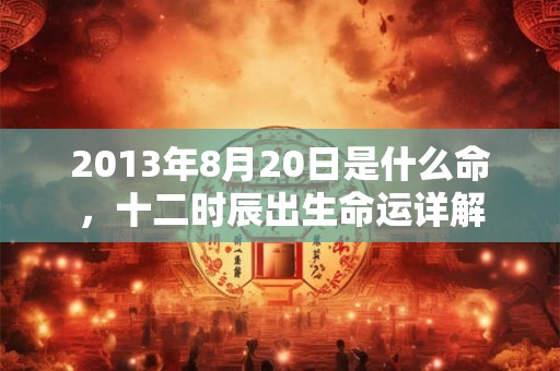 2013年8月20日是什么命，十二时辰出生命运详解