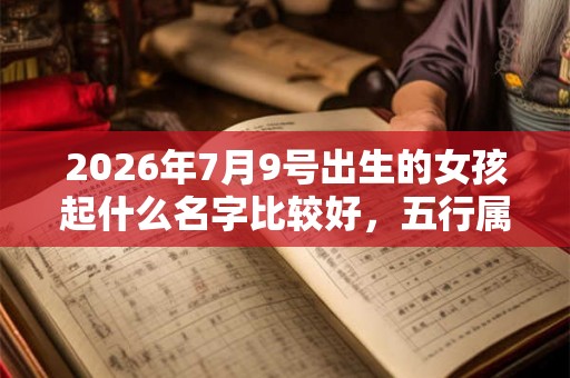 2026年7月9号出生的女孩起什么名字比较好，五行属什么
