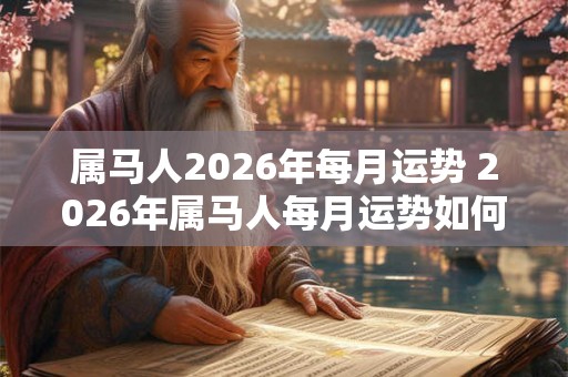 属马人2026年每月运势 2026年属马人每月运势如何