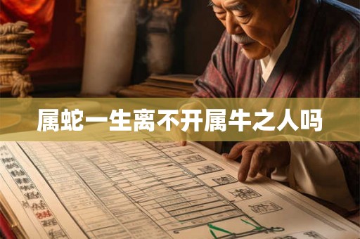 属蛇一生离不开属牛之人吗
