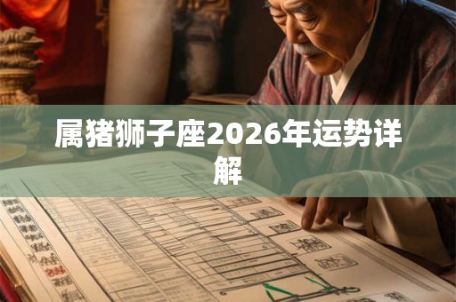 属猪狮子座2026年运势详解