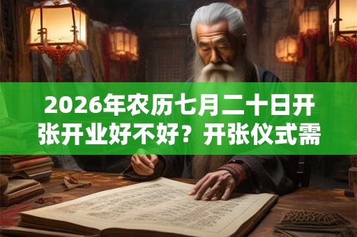 2026年农历七月二十日开张开业好不好?开张仪式需要准备什么? 2026年农历七月二十日开张开业好不好?开张仪式需要准备什么?