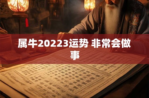 属牛20223运势 非常会做事