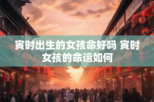 寅时出生的女孩命好吗 寅时女孩的命运如何