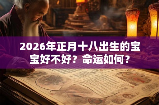 2026年正月十八出生的宝宝好不好？命运如何？