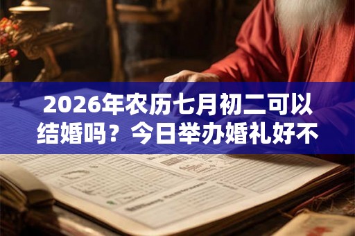 2026年农历七月初二可以结婚吗？今日举办婚礼好不好