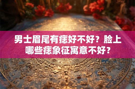 男士眉尾有痣好不好？脸上哪些痣象征寓意不好？