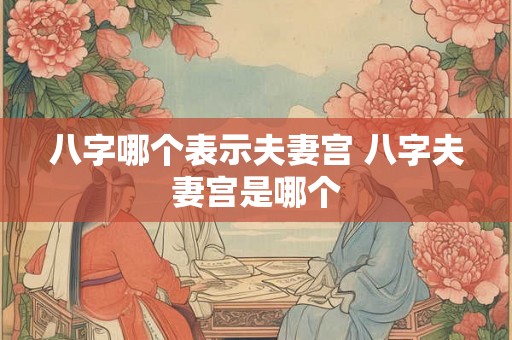八字哪个表示夫妻宫 八字夫妻宫是哪个 八字哪个表示夫妻宫 八字夫妻宫是哪个