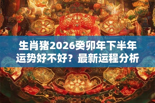 生肖猪2026癸卯年下半年运势好不好？最新运程分析