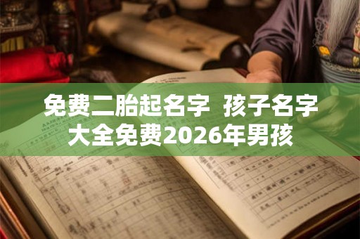 免费二胎起名字 孩子名字大全免费2026年男孩 免费二胎起名字 孩子名字大全免费2026年男孩