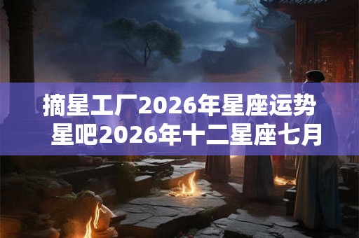 摘星工厂2026年星座运势  星吧2026年十二星座七月运气