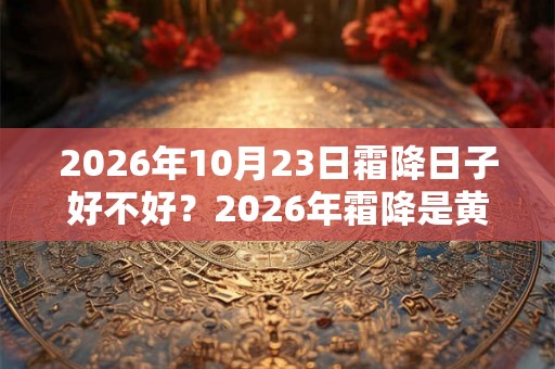 2026年10月23日霜降日子好不好？2026年霜降是黄道吉日吗？
