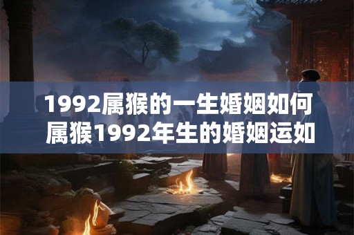 1992属猴的一生婚姻如何 属猴1992年生的婚姻运如何
