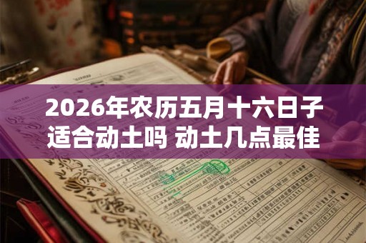 2026年农历五月十六日子适合动土吗 动土几点最佳 2026年农历五月十六日子适合动土吗 动土几点最佳
