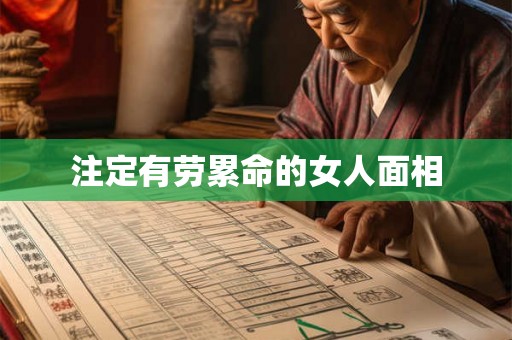 注定有劳累命的女人面相 注定有劳累命的女人面相