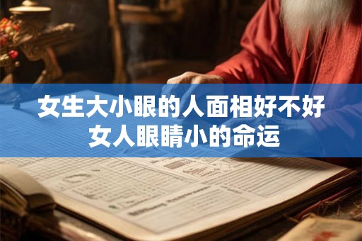 女生大小眼的人面相好不好 女人眼睛小的命运