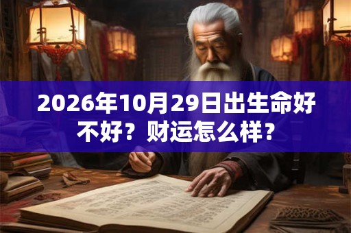 2026年10月29日出生命好不好?财运怎么样? 2026年10月29日出生命好不好?财运怎么样?