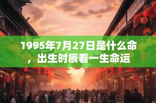 1995年7月27日是什么命,出生时辰看一生命运 1995年7月27日是什么命,出生时辰看一生命运