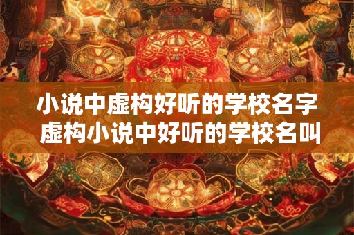 小说中虚构好听的学校名字 虚构小说中好听的学校名叫什么 小说中虚构好听的学校名字 虚构小说中好听的学校名叫什么