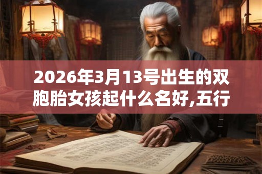 2026年3月13号出生的双胞胎女孩起什么名好,五行属什么? 2026年3月13号出生的双胞胎女孩起什么名好,五行属什么?