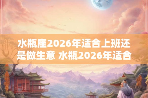 水瓶座2026年适合上班还是做生意 水瓶2026年适合创业吗