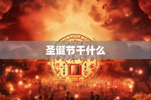 圣诞节干什么