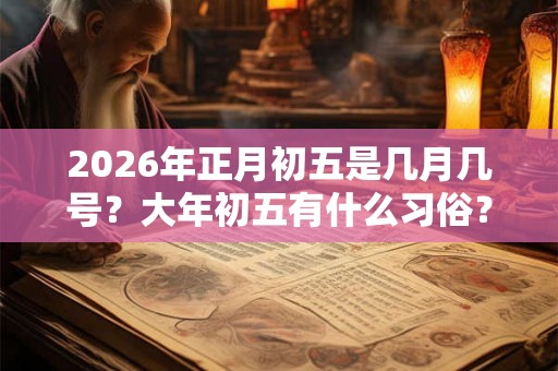 2026年正月初五是几月几号？大年初五有什么习俗？