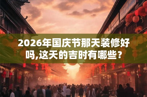 2026年国庆节那天装修好吗,这天的吉时有哪些? 2026年国庆节那天装修好吗,这天的吉时有哪些?