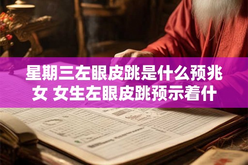 星期三左眼皮跳是什么预兆女 女生左眼皮跳预示着什么