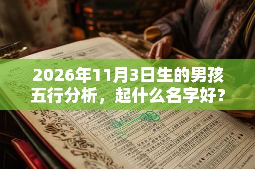 2026年11月3日生的男孩五行分析，起什么名字好？