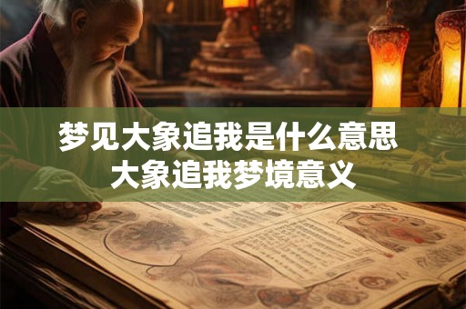 梦见大象追我是什么意思 大象追我梦境意义