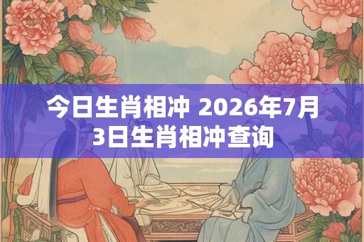 今日生肖相冲 2026年7月3日生肖相冲查询