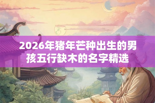 2026年猪年芒种出生的男孩五行缺木的名字精选