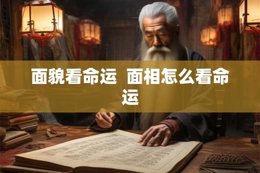 面貌看命运  面相怎么看命运