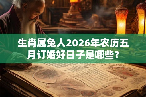 生肖属兔人2026年农历五月订婚好日子是哪些? 生肖属兔人2026年农历五月订婚好日子是哪些?