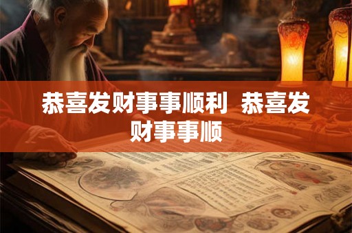 恭喜发财事事顺利  恭喜发财事事顺