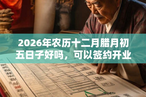 2026年农历十二月腊月初五日子好吗,可以签约开业吗? 2026年农历十二月腊月初五日子好吗,可以签约开业吗?