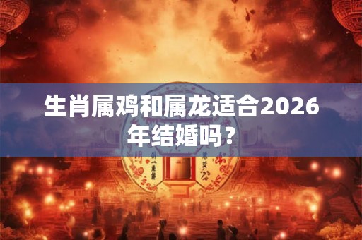 生肖属鸡和属龙适合2026年结婚吗？