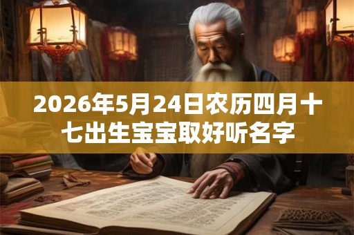 2026年5月24日农历四月十七出生宝宝取好听名字