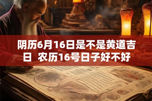 阴历6月16日是不是黄道吉日  农历16号日子好不好