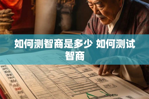 如何测智商是多少 如何测试智商