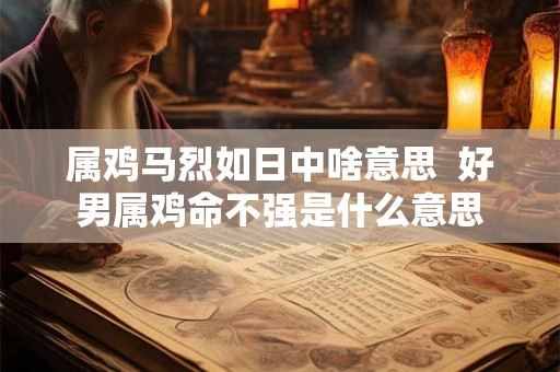 属鸡马烈如日中啥意思  好男属鸡命不强是什么意思