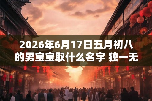2026年6月17日五月初八的男宝宝取什么名字 独一无二