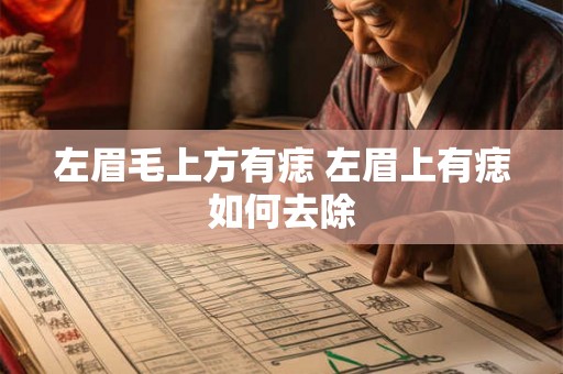 左眉毛上方有痣 左眉上有痣如何去除