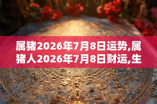 属猪2026年7月8日运势,属猪人2026年7月8日财运,生肖猪2026年7月8日运势