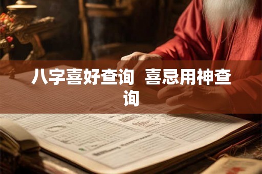 八字喜好查询  喜忌用神查询