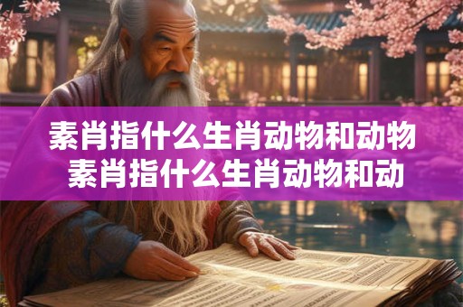 素肖指什么生肖动物和动物 素肖指什么生肖动物和动物图片